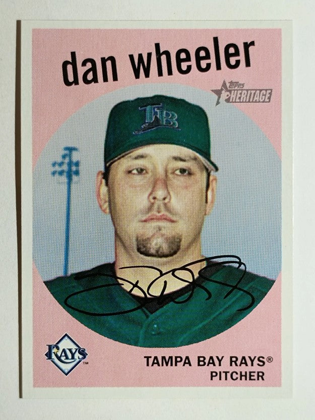 2008 Topps Heritage Black Back #325 Dan Wheeler