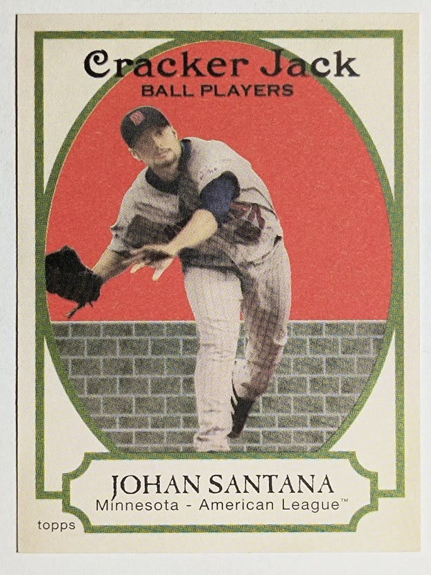 2005 Topps Cracker Jack Mini Red #85A Johan Santana Throwing