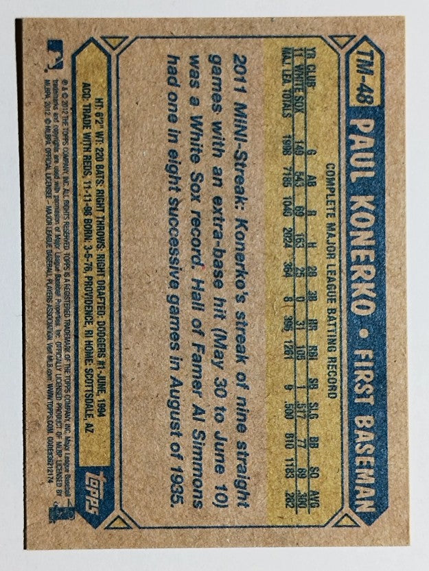 2012 Topps 1987 Topps Minis #TM48 Paul Konerko