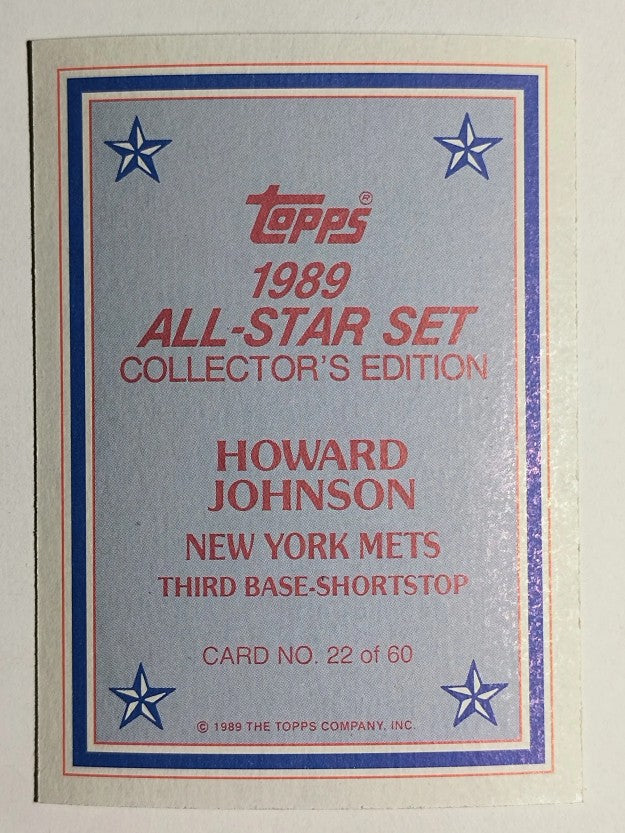 1989 Topps Glossy Send-Ins #22 Howard Johnson