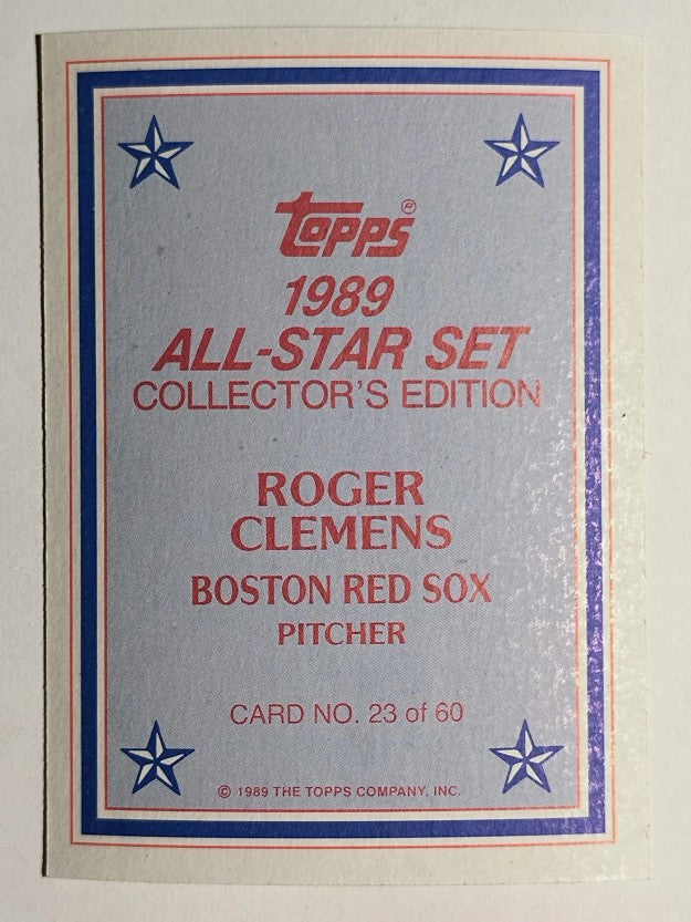 1989 Topps Glossy Send-Ins #23 Roger Clemens