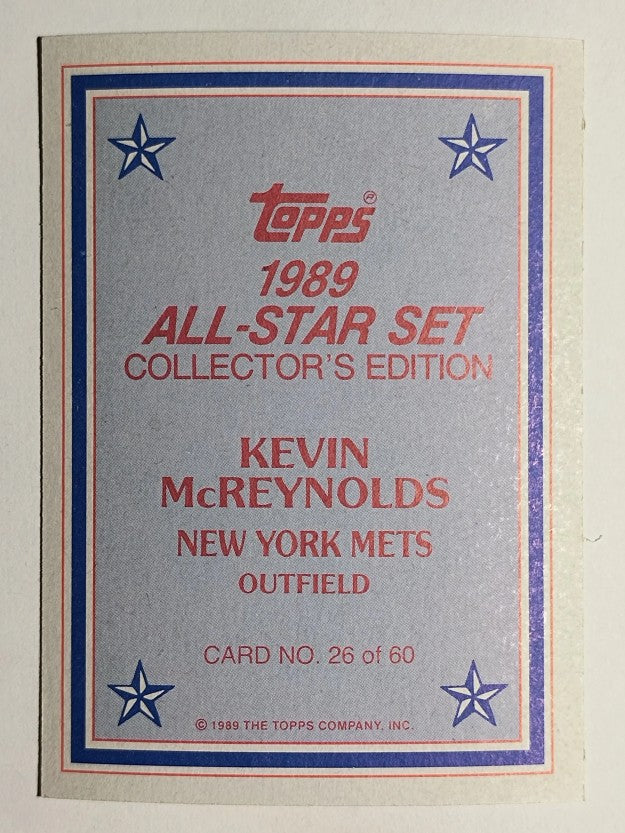 1989 Topps Glossy Send-Ins #26 Kevin McReynolds