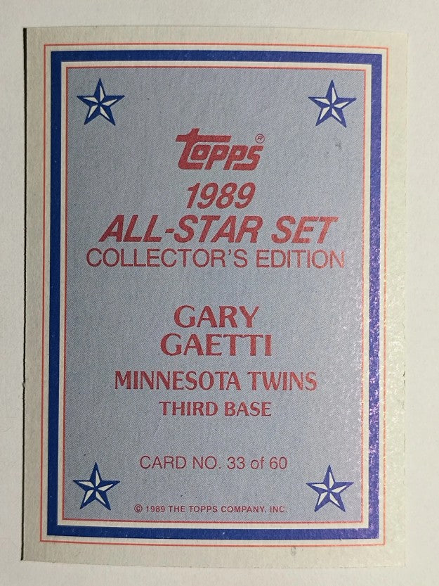1989 Topps Glossy Send-Ins #33 Gary Gaetti