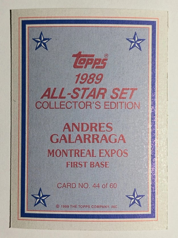 1989 Topps Glossy Send-Ins #44 Andres Galarraga