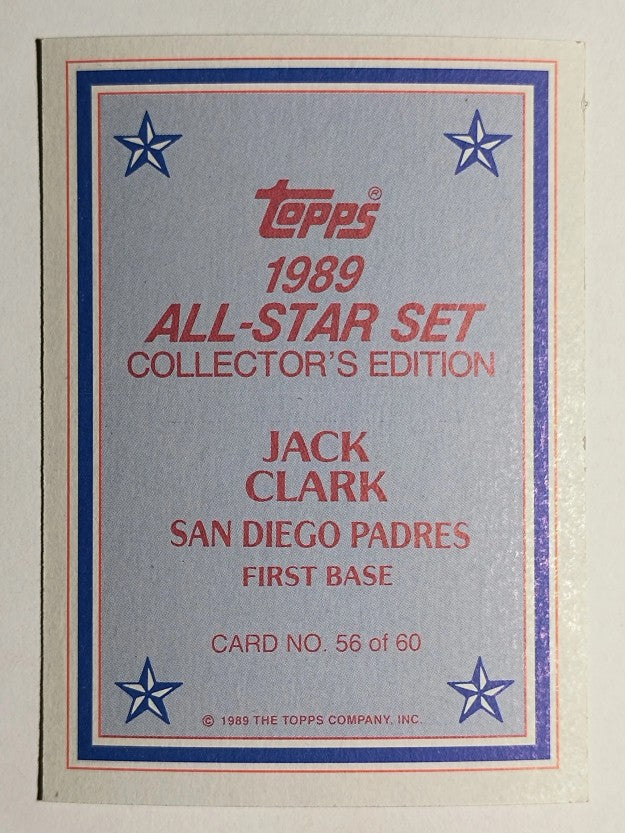 1989 Topps Glossy Send-Ins #56 Jack Clark