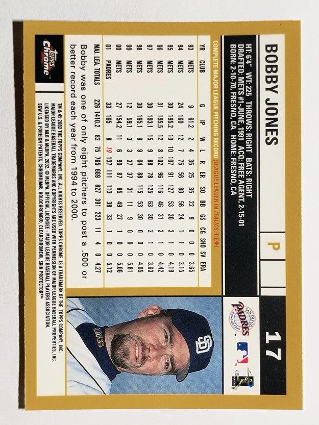 2002 Topps Chrome #17 Bobby Jones