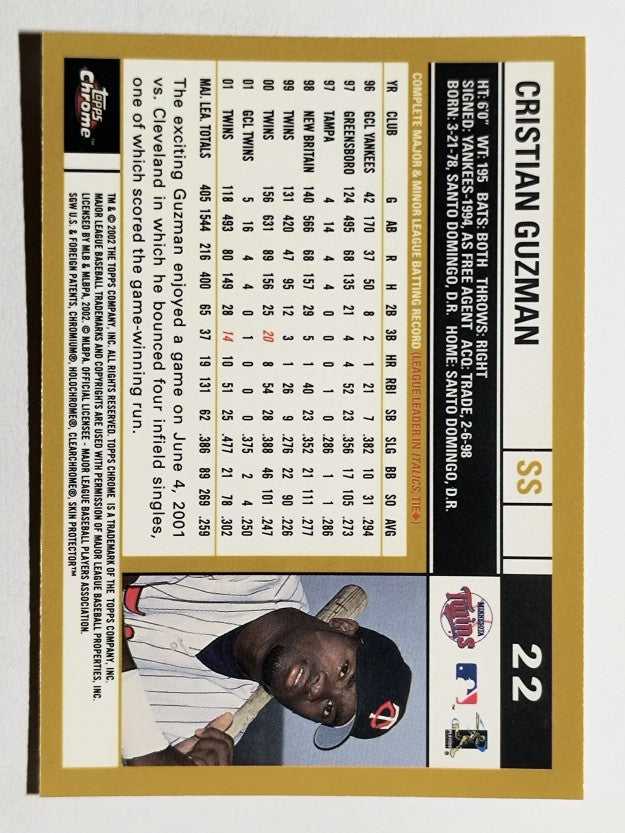 2002 Topps Chrome #22 Cristian Guzman