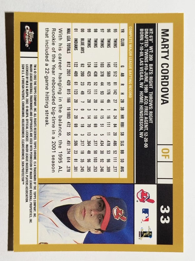 2002 Topps Chrome #33 Marty Cordova