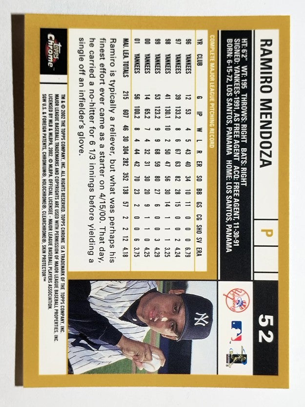 2002 Topps Chrome #52 Ramiro Mendoza