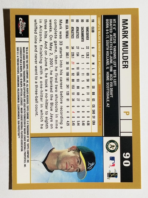 2002 Topps Chrome #90 Mark Mulder