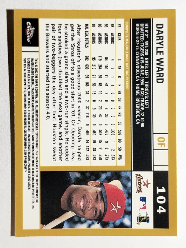 2002 Topps Chrome #104 Daryle Ward