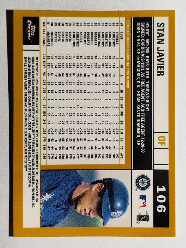 2002 Topps Chrome #106 Stan Javier
