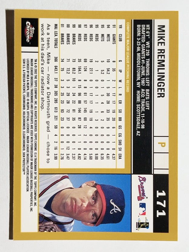 2002 Topps Chrome #171 Mike Remlinger