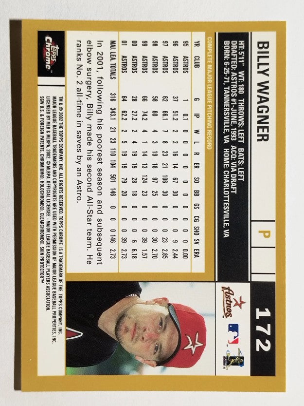 2002 Topps Chrome #172 Billy Wagner