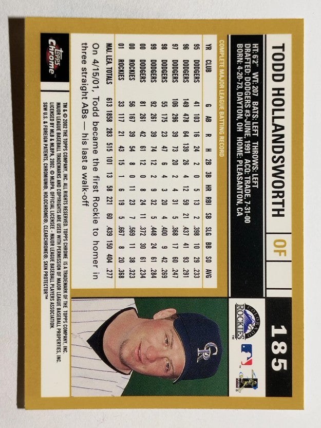 2002 Topps Chrome #185 Todd Hollandsworth