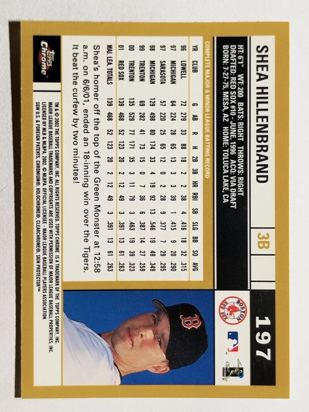 2002 Topps Chrome #197 Shea Hillenbrand