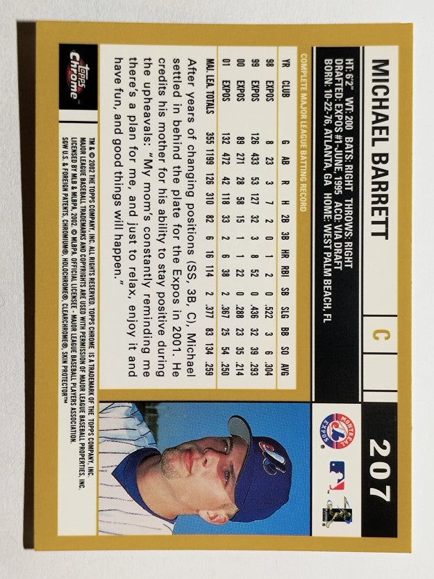 2002 Topps Chrome #207 Michael Barrett