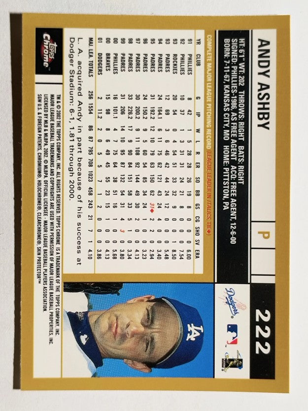2002 Topps Chrome #222 Andy Ashby