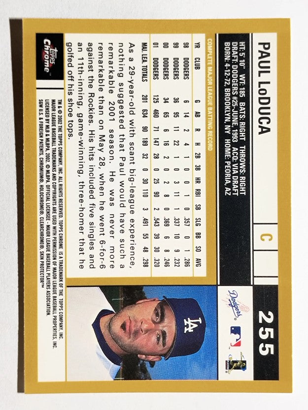 2002 Topps Chrome #255 Paul LoDuca