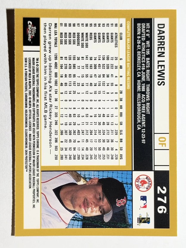 2002 Topps Chrome #276 Darren Lewis