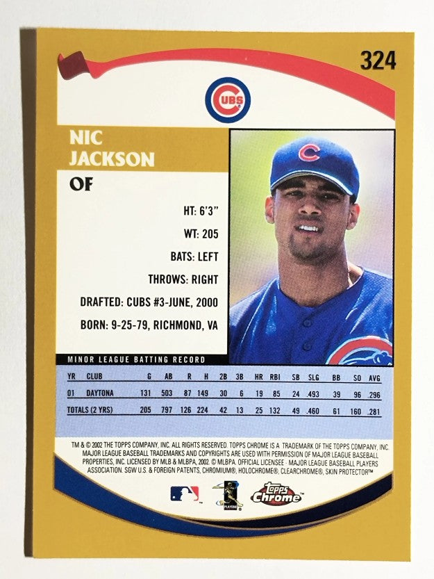 2002 Topps Chrome #324 Nic Jackson PROS RC