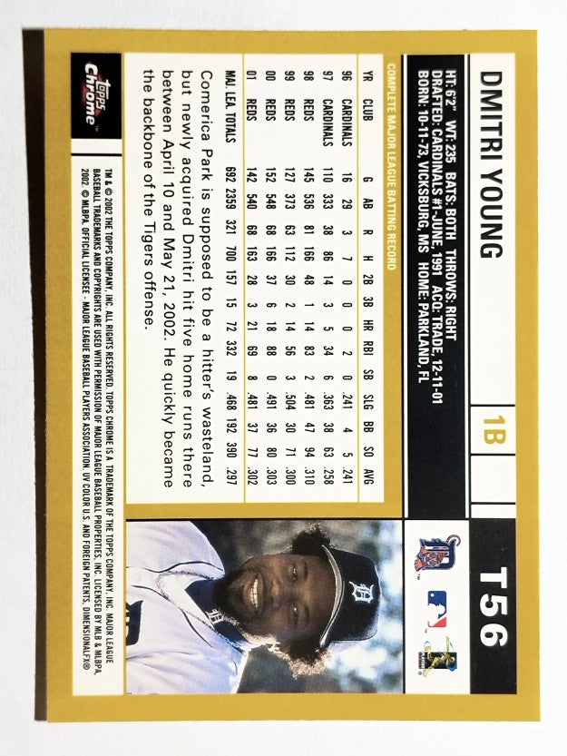 2002 Topps Chrome Traded #T56 Dmitri Young