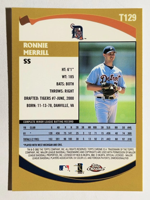 2002 Topps Chrome Traded #T129 Ronnie Merrill