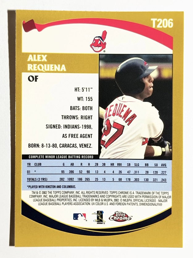 2002 Topps Chrome Traded #T206 Alex Requena RC