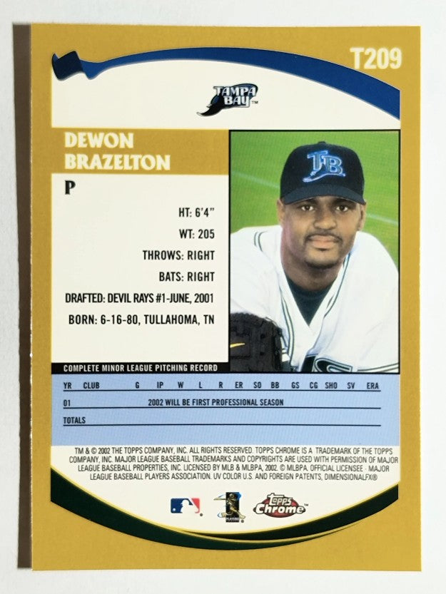 2002 Topps Chrome Traded #T209 Dewon Brazelton