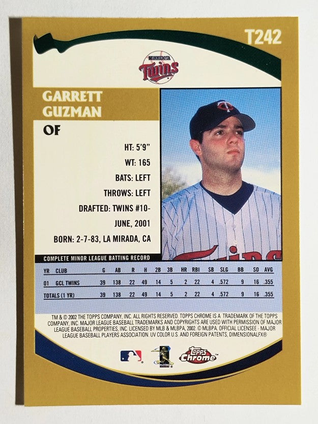 2002 Topps Chrome Traded #T242 Garrett Guzman RC