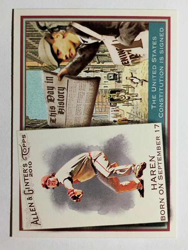 2010 Topps Allen and Ginter This Day in History #TDH23 Dan Haren