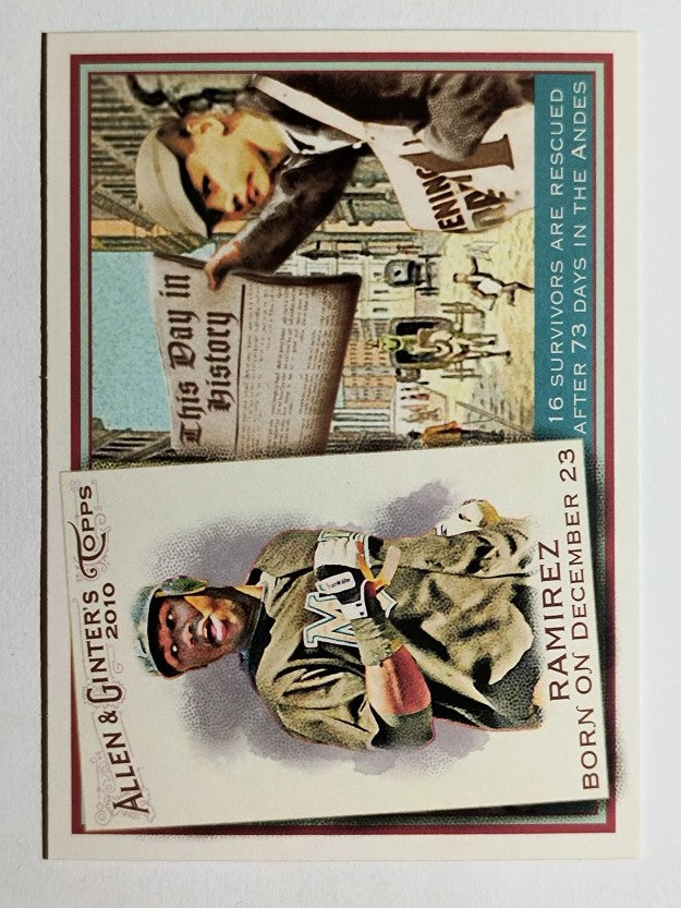 2010 Topps Allen and Ginter This Day in History #TDH36 Hanley Ramirez