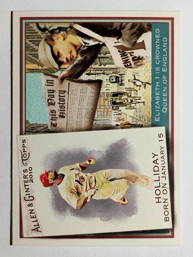 2010 Topps Allen and Ginter This Day in History #TDH48 Matt Holliday