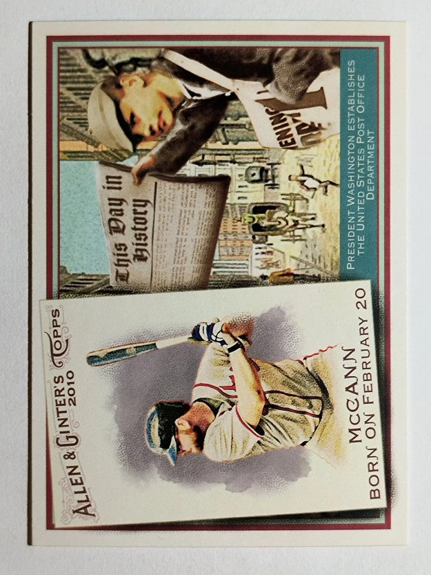 2010 Topps Allen and Ginter This Day in History #TDH68 Brian McCann