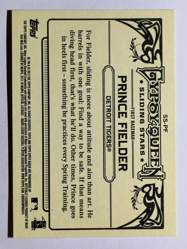 2013 Topps Gypsy Queen Sliding Stars #PF Prince Fielder