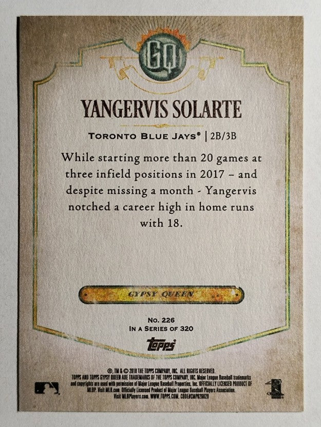2018 Topps Gypsy Queen #226 Yangervis Solarte