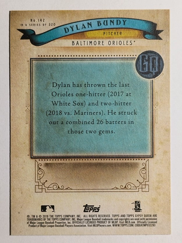 2019 Topps Gypsy Queen #142 Dylan Bundy