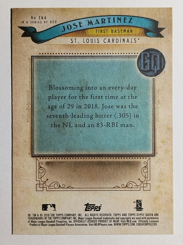 2019 Topps Gypsy Queen #266 Jose Martinez