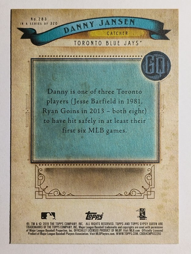 2019 Topps Gypsy Queen #283 Danny Jansen RC