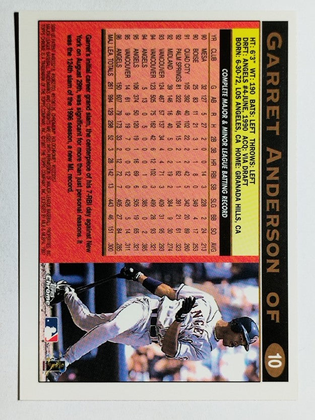 1997 Topps Chrome #10 Garret Anderson