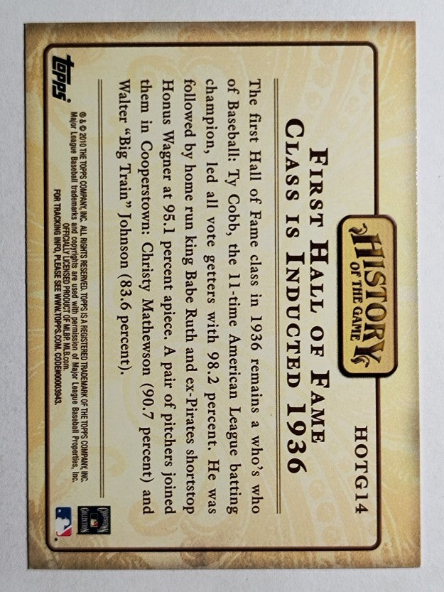 2010 Topps History of the Game #HOG14 1st Hall of Fame Class Inducted