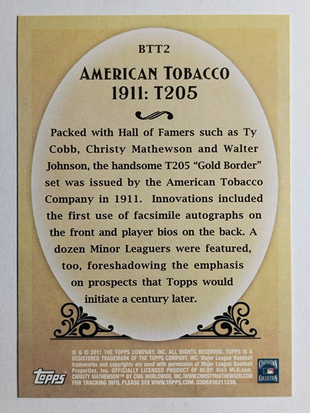 2011 Topps Before There Was Topps #BTT2 American Tobacco 1911 T205
