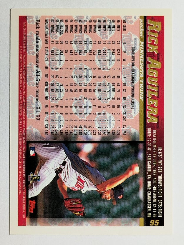 1998 Topps Minted in Cooperstown #95 Rick Aguilera (NM)