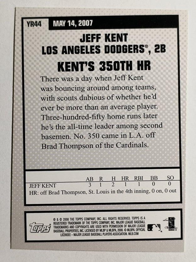 2008 Topps Year in Review #YR44 Jeff Kent
