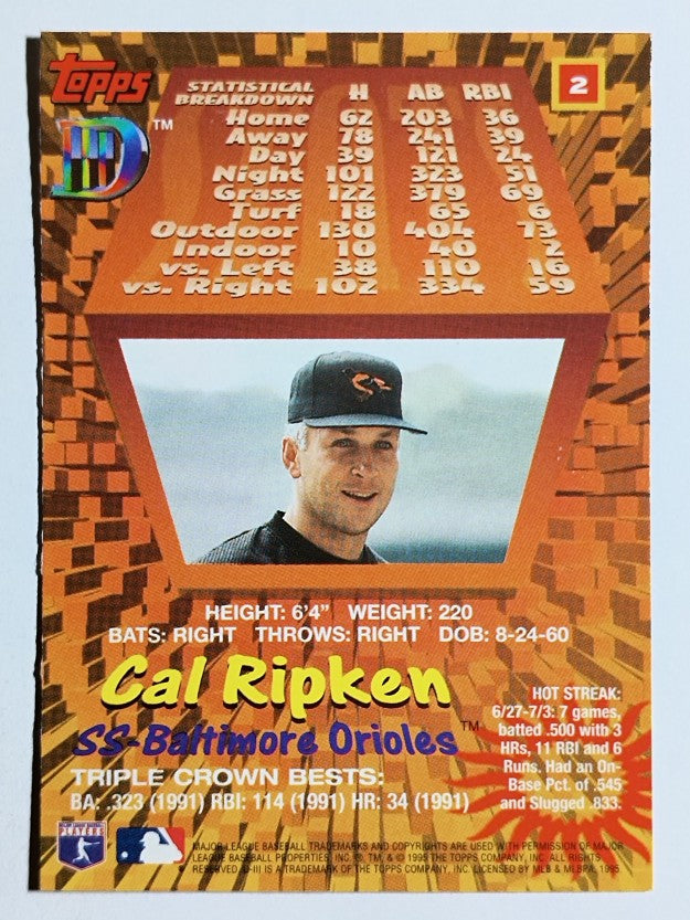 1995 Topps D3 #2 Cal Ripken