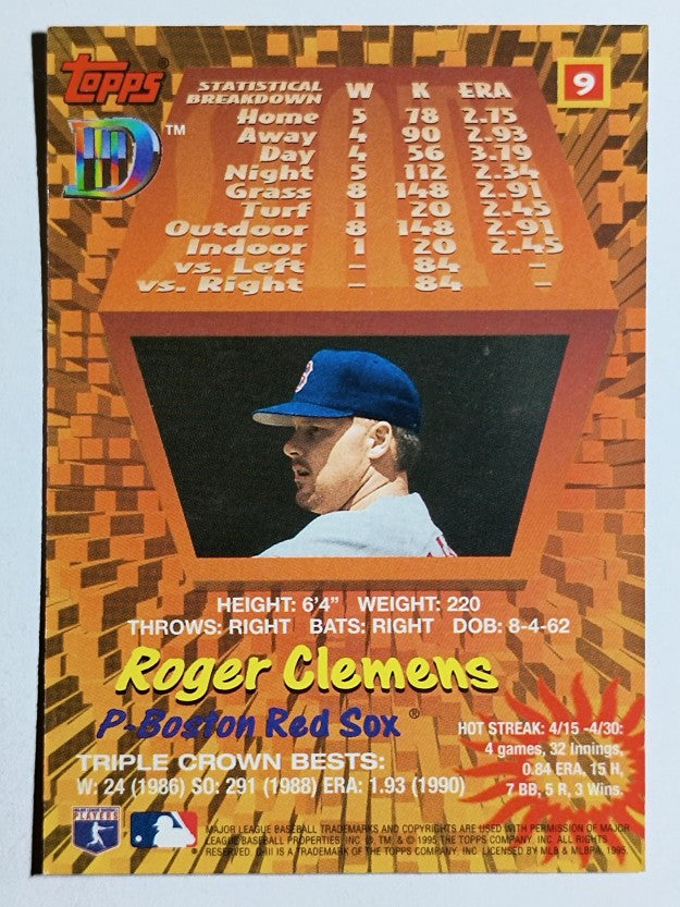 1995 Topps D3 #9 Roger Clemens