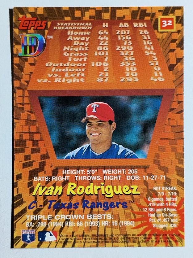 1995 Topps D3 #32 Ivan Rodriguez