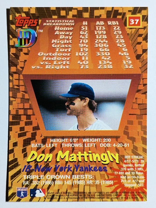 1995 Topps D3 #37 Don Mattingly
