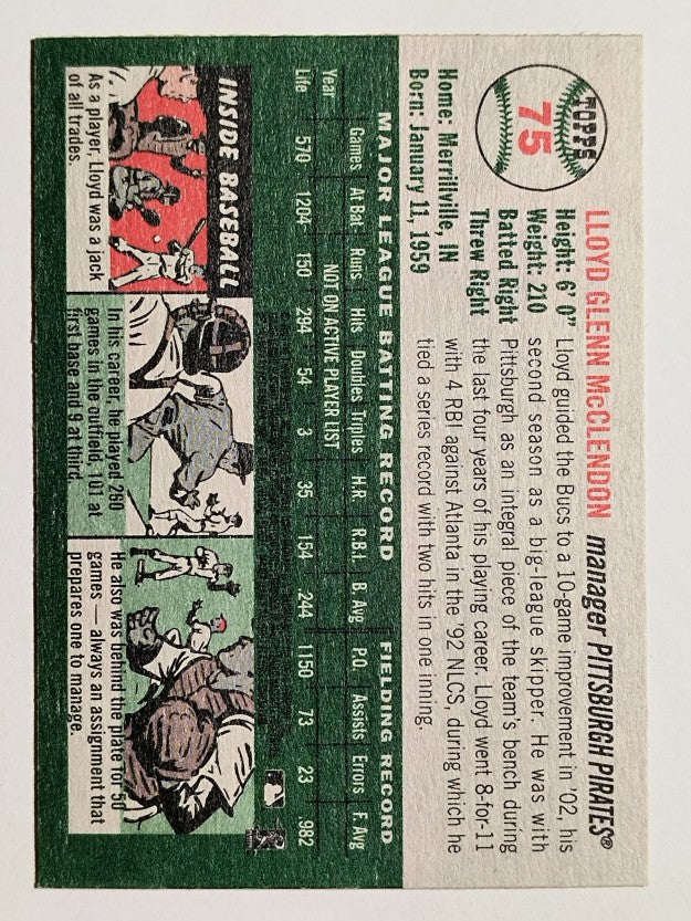 2003 Topps Heritage #75 Lloyd McClendon MG