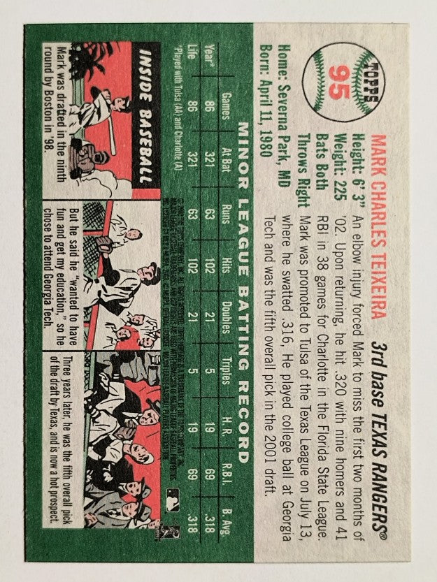 2003 Topps Heritage #95 Mark Teixeira